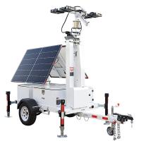 Solar Powered Lighting Towers 5.3 Days Running Time Hydraulic Light Tower Portable Light Tower Rental