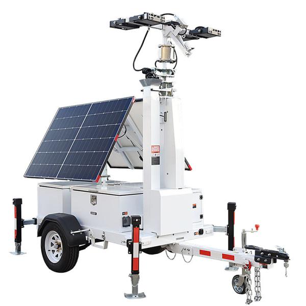 Solar Powered Lighting Towers 5.3 Days Running Time Hydraulic Light Tower Portable Light Tower Rental