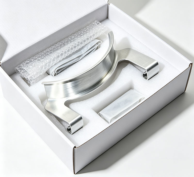 OEM CNC Precision Bent 6061-T6 Aluminum Alloy Curved Spring Clip with Fine Brushed Surface for Industrial Clamping