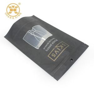 Matte Aluminum Foil Plastic Garment Packaging Bag For Underwear Stand Up