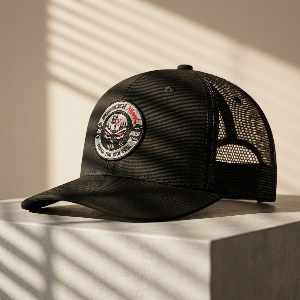 Flat Bill Snapback Custom Embroidered Trucker Hats Mesh Back Street Design