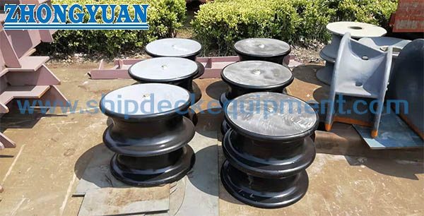 DIN 81906 Casting Steel Mooring Warping Roller Ship Mooring Equipment