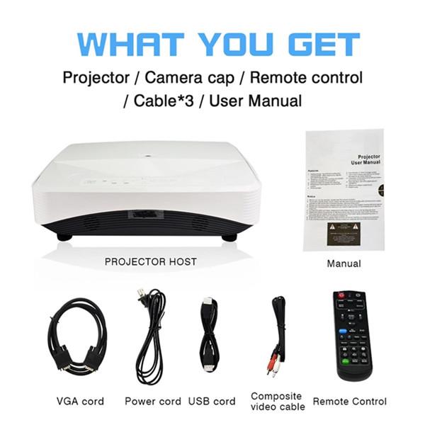 3500 ANSI  1080p Lcd Laser Projector Ultra Short Throw  For Home Cinema