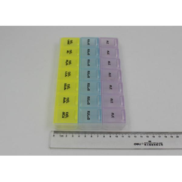 OEM Rectangle Plastic Pill Boxes For Men LFGB And FDA Standard