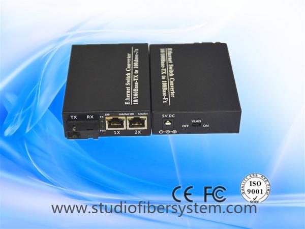 2Port card type/stand alone 10/100Base-TX+1Port 10/100Base-FX  fiber media converter
