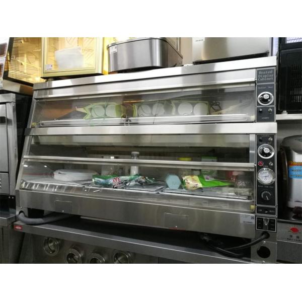 380V/4.2KW Food Warmer Showcase Individual Thermostatic Control 1520x750x840mm
