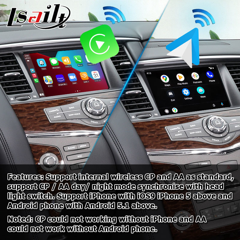 Автомобиль андроида подъема экрана типа 2 IT06 HD патруля Y62 Nissan беспроводной carplay