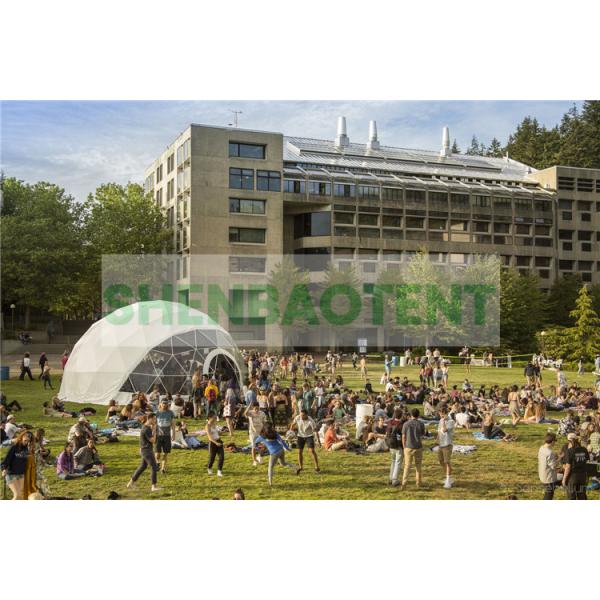 Geo Shelters Geodesic Transparent Dome Tent Glass Door 24m For Outside Events
