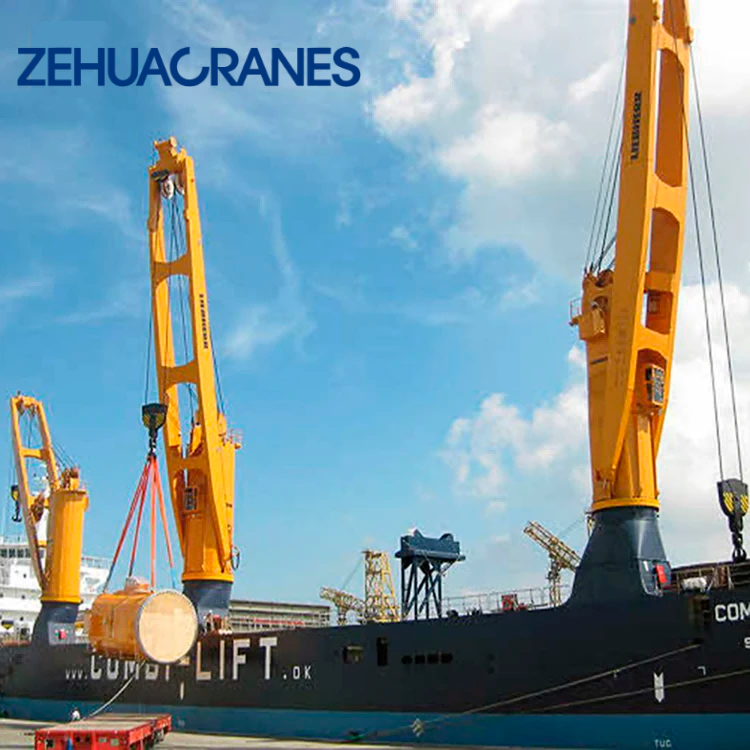 Zehua 2 Ton Hydraulic Marine Crane Mini Small Boat Deck Crane for Yacht Travel Lift & Construction