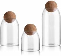 Sello hermético Capa de frasco de madera Capa de bola de madera Capa de almacenamiento de alimentos Canister para té y café