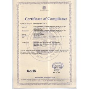Shenzhen Xinhe Lighting Optoelectronics Co., Ltd. Certifications