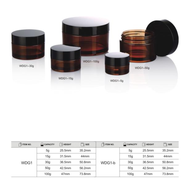 SCREW CAP 5G 15G 30G 50G 100g PETG Cosmetic Packaging Jar for Eye Cream Sealing Type