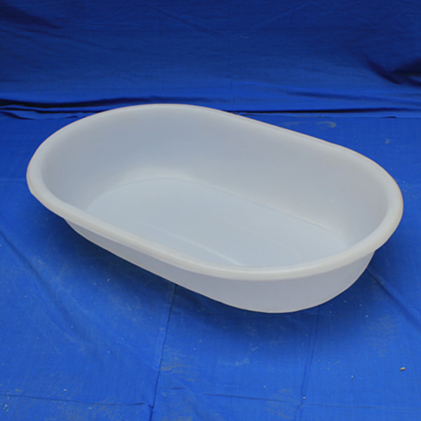 Heavy Duty Oval Shape Poly Tubs Tanks With Flat Bottom Roto Molding Round End Stock