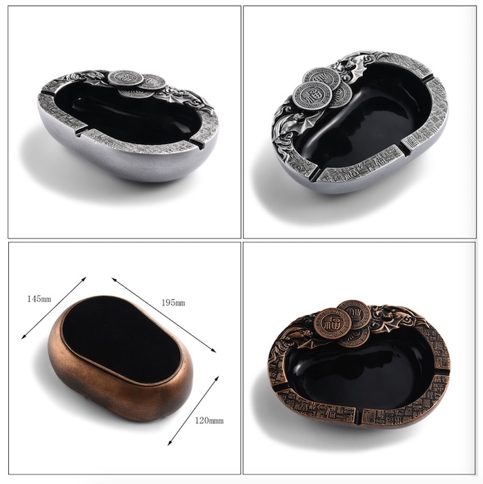 ODM OEM Sandblasting портативная коррозионная устойчивость Ashtray кармана металла