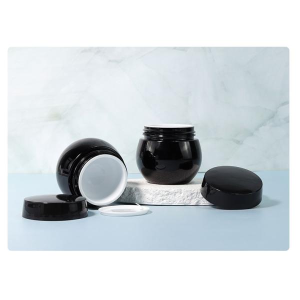 30 g/50 g tapa de plástico vacío helado negro exfoliante corporal mantequilla crema facial plástico recipientes cosméticos