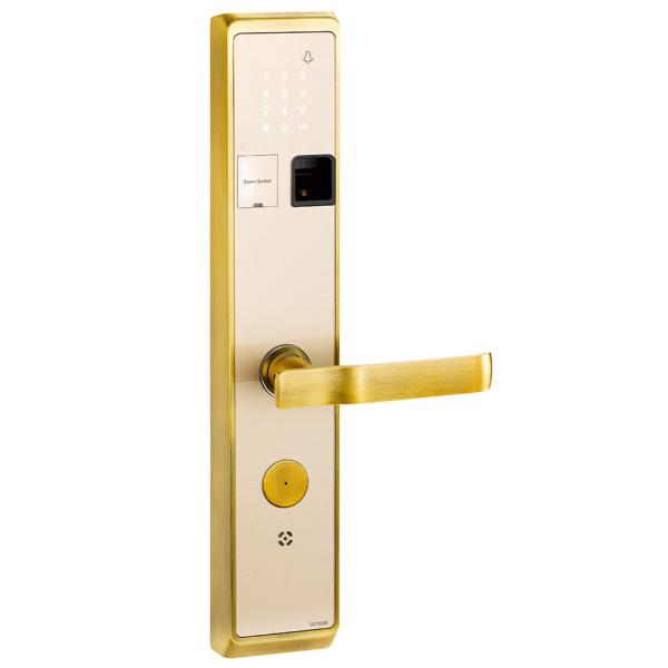 Zinc Alloy Touch Screen Smart Digital Fingeprint Glass Door Lock