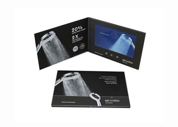 Hardcover Promotional Video Brochure 7 Inch 512MB HD 1024 X 600 Resolution