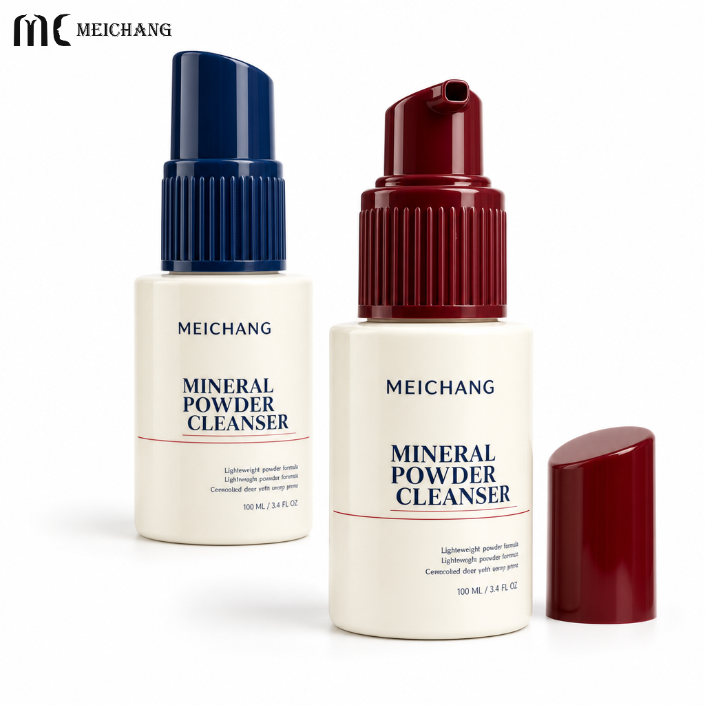 60ml 80ml 120ml Custom PET Powder Spray Bottle with Powder Pump (MC-1507)