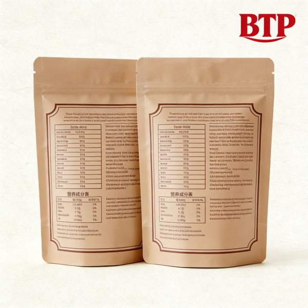 High for Stand up Resealable Pouch with Zipper Top PE Plastic Custom Logo for Cocoa & Coffee Powder Packaging