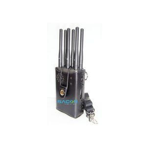 6 Antennas High Power 3W Portable Signal Jammer with 20m Range for WiFi GPS 3G
