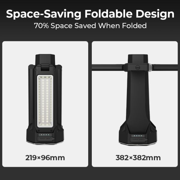 Lighting And Circuitry Design 16000mAh Magnetic Foldable LED Camping Light Four Leaf Lighting Solutions Outdoor Adventures