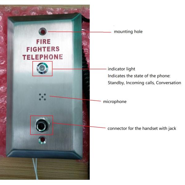 Атмосферостойкий промышленный аналоговый телефон, система пожарной телефонной связи
