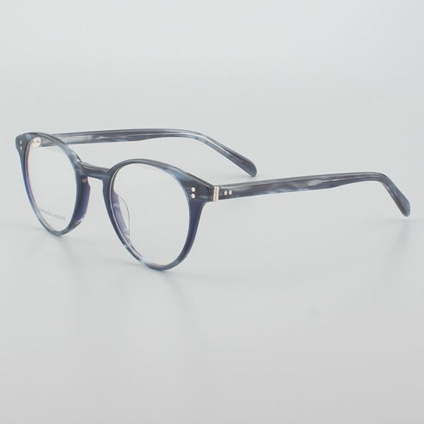 Retro Acetate Round Shape Anti Blue Light Eyeglasses For Kids