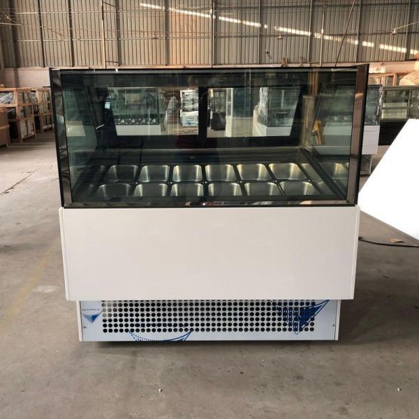 Ice Cream Popsicle Display Freezer Italy Style with Back Sliding Door