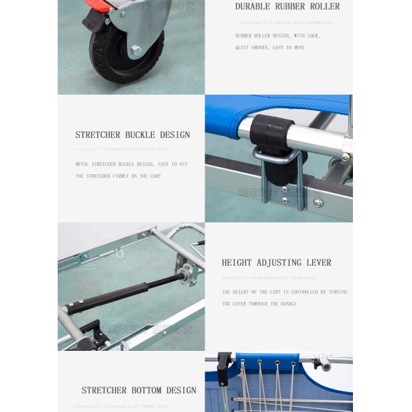 Medical Care Evacuation Stretcher Blue With Sturdy Construction