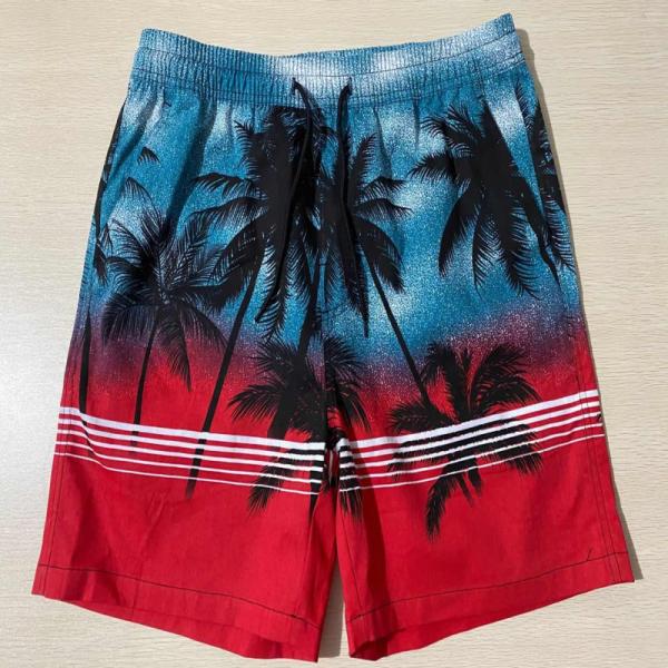 100% Cotton Mens Printed Cotton Shorts Floral Cotton Shorts