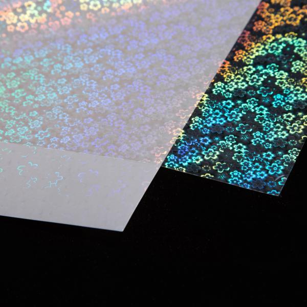 A4 Label Self Adhesive Sticker Waterproof PVC Holographic Cold Lamination Film Overlay For Transparent Holographic Film