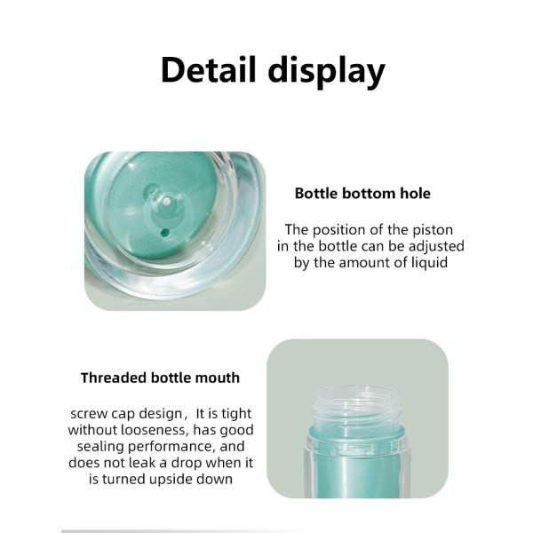 plastic 30ml 50ml airless bottle for liquid foundation and lotion