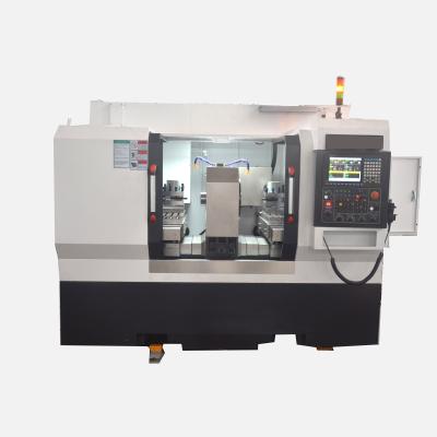 7.5kW Dual Spindle Flat Bed Machining Center With 4 Station Tool Holders