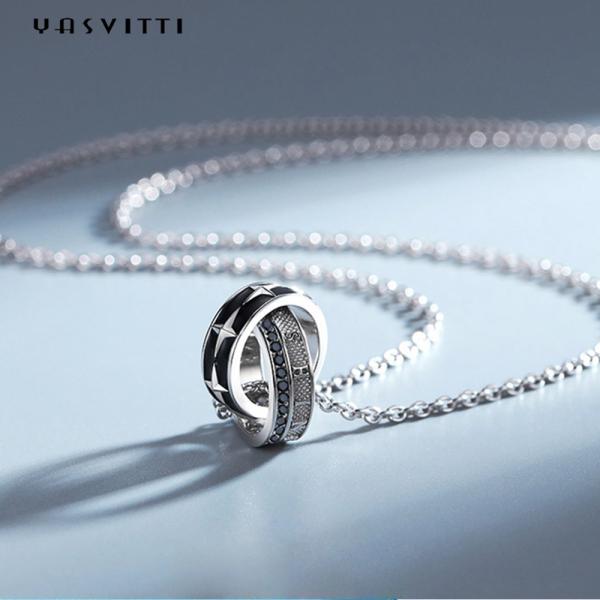 Ожерелье 316L двойного кольца ювелирных изделий 0.1oz 2.6ft нержавеющей стали Horsewhip привесное