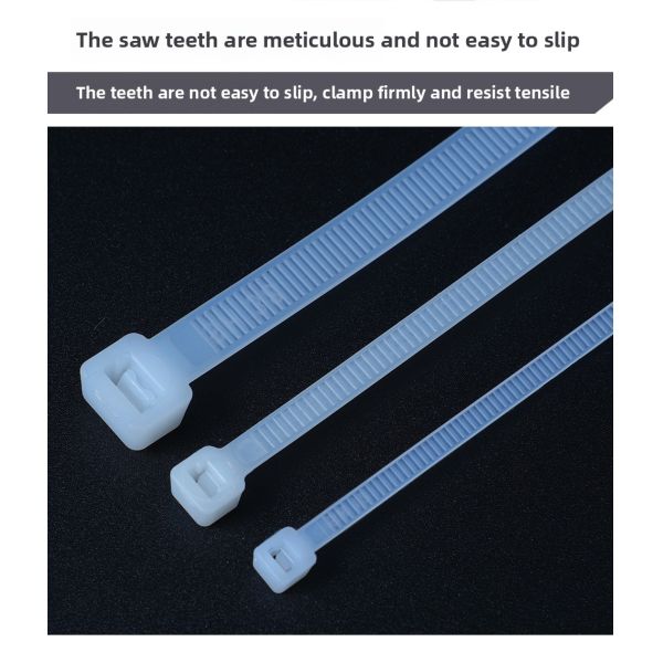Strong Nylon 66 Cable Ties Self-Locking Plastic Strap Strangler in Black & White 100mm to 400mm Length Options