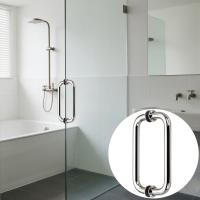 Acier inoxydable 304 tubes ronds en argent électroplaté porte coulissante en verre