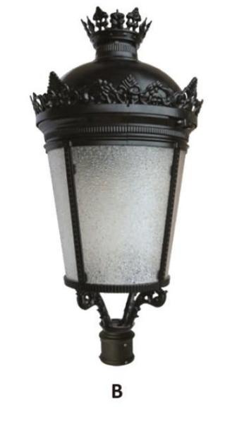 Black 40W-100W LED Garden Light IP66 For Outdoor Courtyards