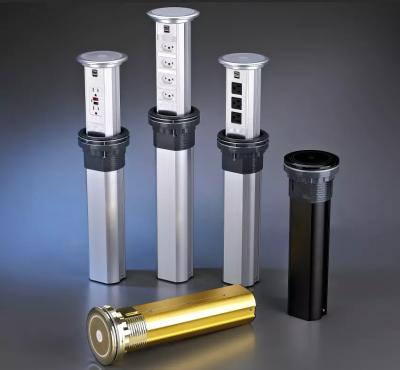 As cozinhas redondas de Pin Plug Smart Motorized Sockets estalam acima a tomada com orador
