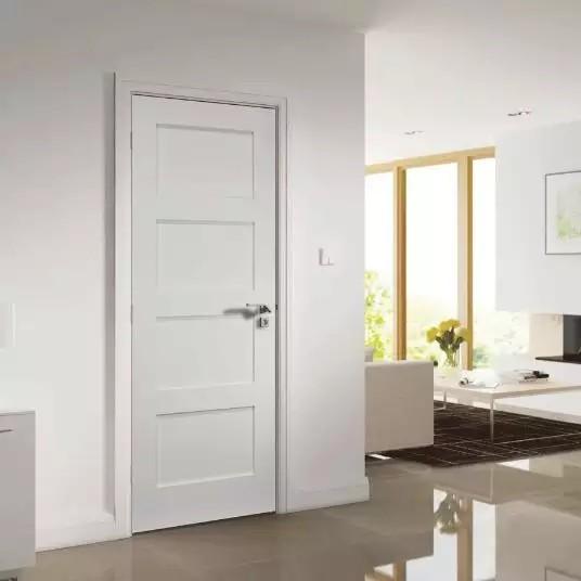 Indoor Shaker Plain Wooden Solid Interior Hard Wood Door CE approved