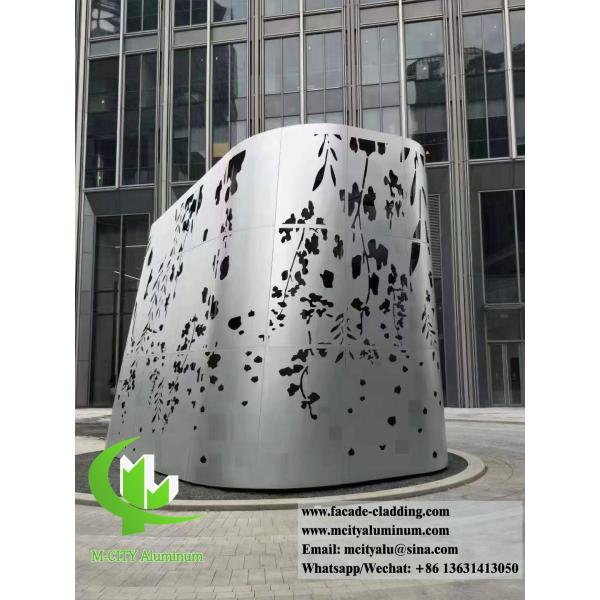 Plaque métallique architecturale en aluminium, couleur gris 3 mm d'épaisseur Décoration 3D