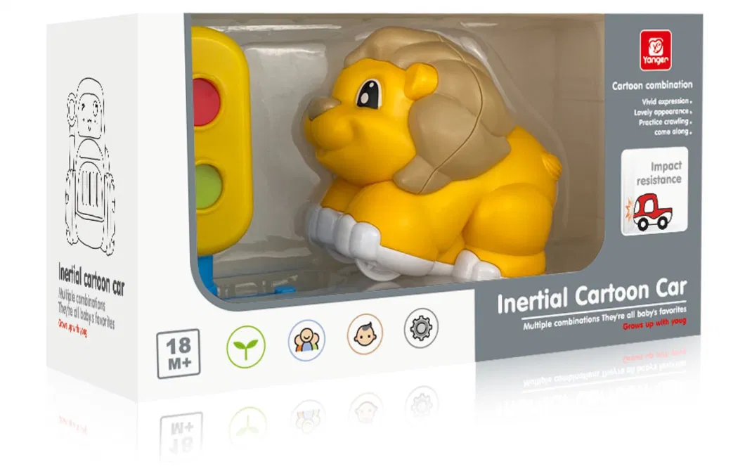 Friction Inertia Mini Cartoon Animal Toys High Quality Children′s Small Toys Animal Cars Children′s Toys Wholesale