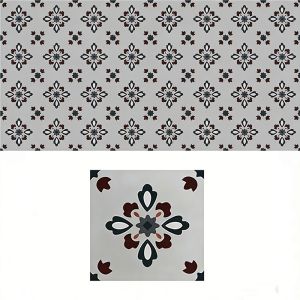 Custom Chic Cement-Patterned Flooring Tiles For Modern Spaces Kitchen Bathroom