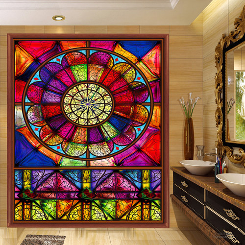Inside Catholic Stained Glass Screen Partitions 3mm-12mm Thickness