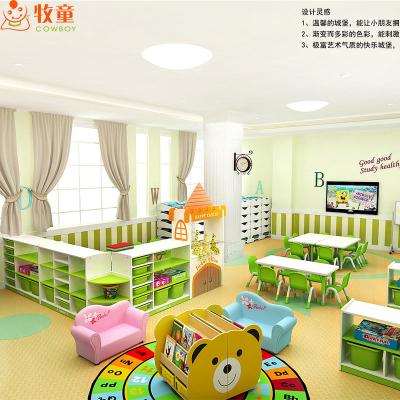 Pre school furniture sets daycare kids wooden table and chairs for classroom