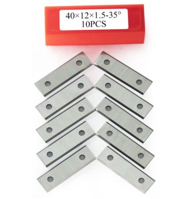 40x12x1.5-35° Carbide Woodturning Tools Carbide Planer Knives TCT Woodworking Planer 10PCS
