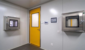 304 Stainless Steel Cleanroom Pass Box External Door / Embedded Door