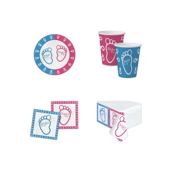 Cute Kids Party Decorations , Gender Reveal Disposable Party Tableware