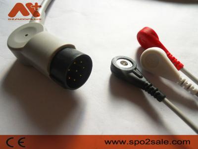 Nihon Kohden OEC-6102A, OEC-6105A, OEC-6120A, OEC-6120J, pressão compatível de 3 ligações de OEC-6120K Direto-conecta o cabo de ECG