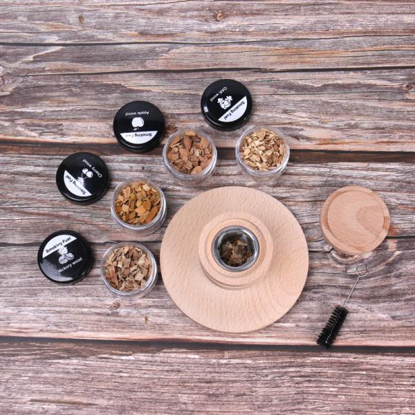 Conjunto de fumadores de coctel de madera Bourbon Antiguo Set de fumadores incluye cuatro sabores Chips de madera para beber whisky Regalos de fumadores para hombres
