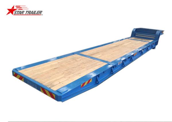 Container Delivery 40ft Gooseneck Roro Trailer For Loose Cargo On Roro Ship